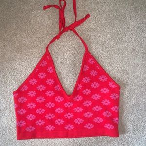 Floral halter top